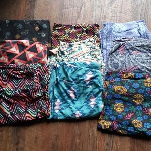 9 pairs of Worn and washed TC LuLaRoe Leggings